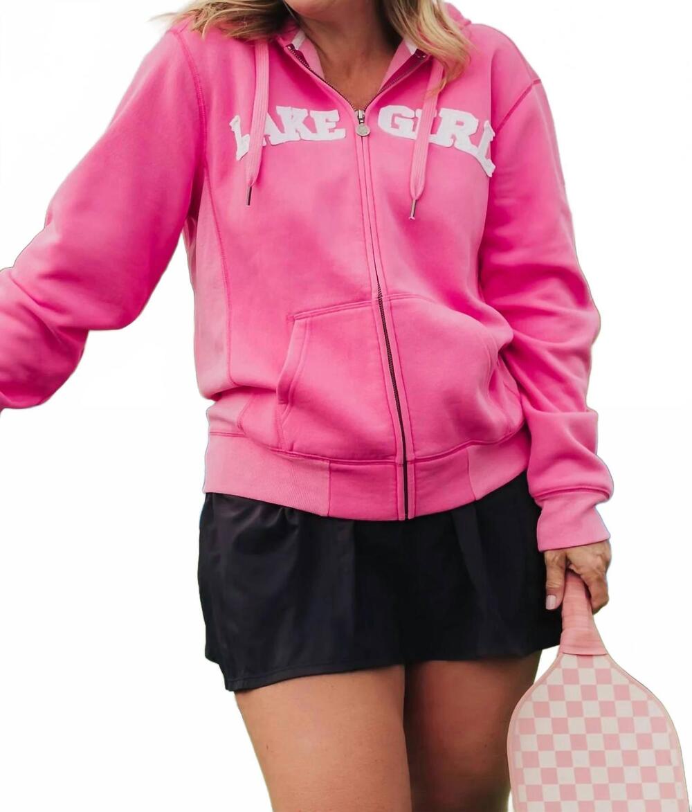NEW LAKEGIRL full zip hoodie in hot pink